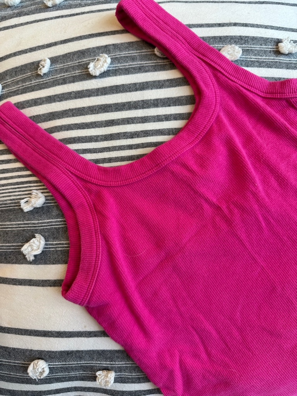 Hollister Bright Fuchsia Ribbed Scoop Tank